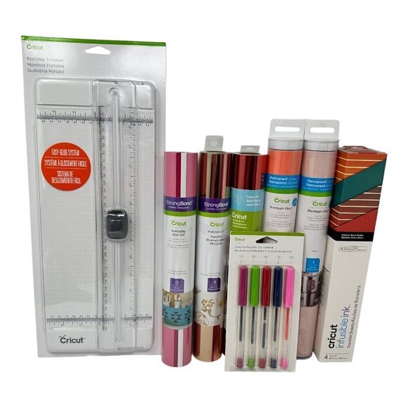Cricut Craft Lot Vinyl Accessories Tools Iron On Infusible Ink Trimmer Set Gift - Picture 14 of 14